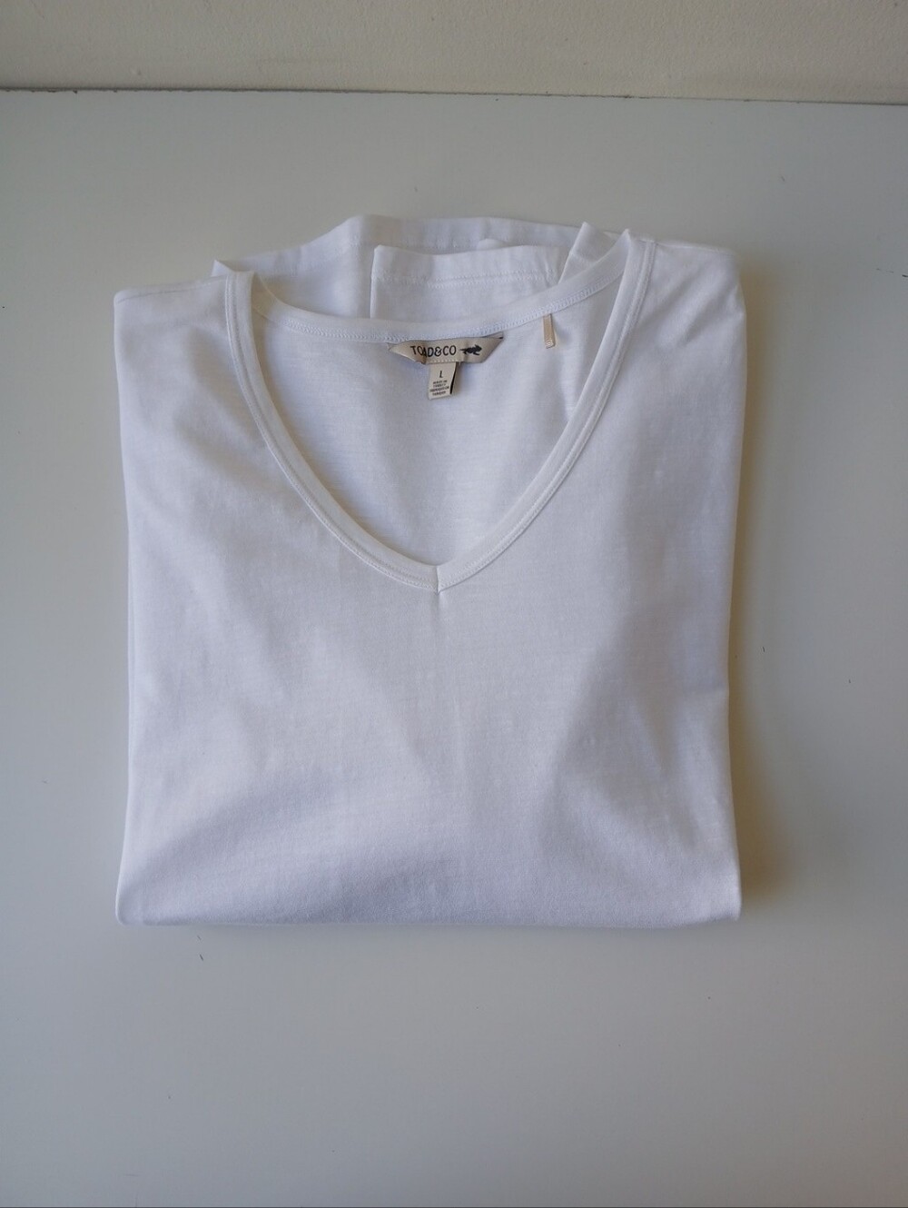Toad & Co Marley Long Sleeve Top White Women's Large - Picture 6 of 6